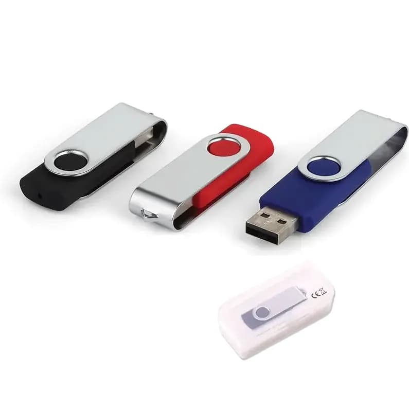 Döner Kapaklı 64 GB USB Bellek — toptan promosyon siparişlerine uygun
