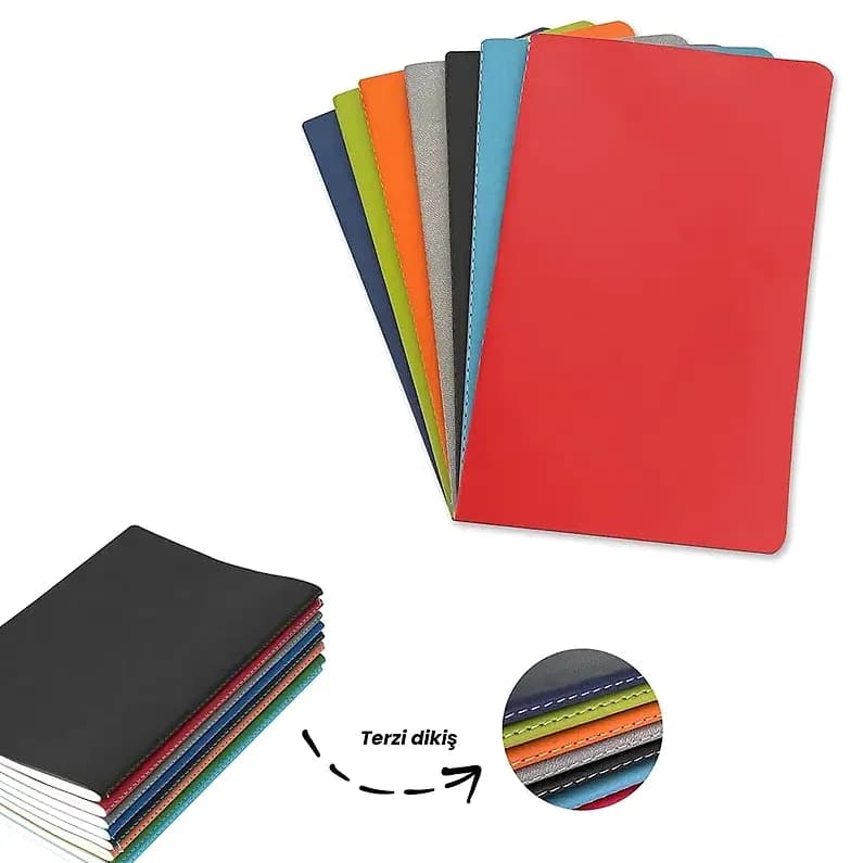 Terzi Dikiş Deri Defter — 13x21 cm — logo baskılı promosyon seçeneği
