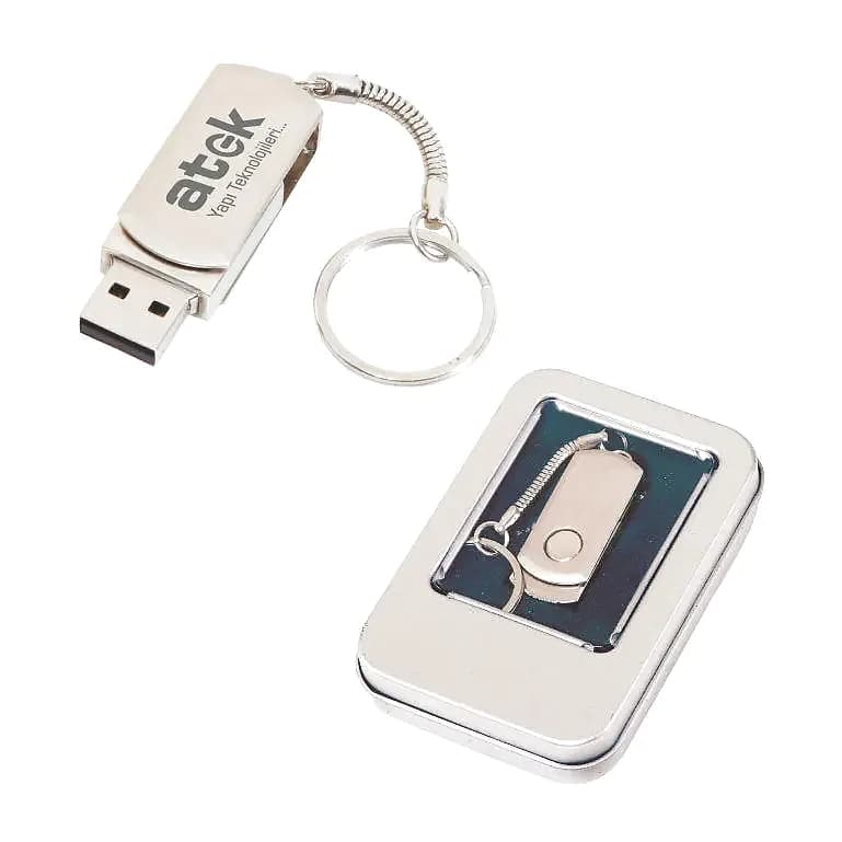 16 GB Döner Kapaklı USB Bellek — logo baskılı promosyon seçeneği