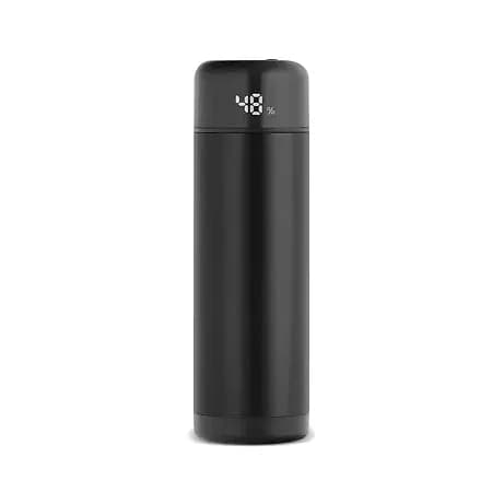 promosyon mat siyah el ısıtıcı powerbank, dijital ekranda 48 derece göstergesi, beyaz fon