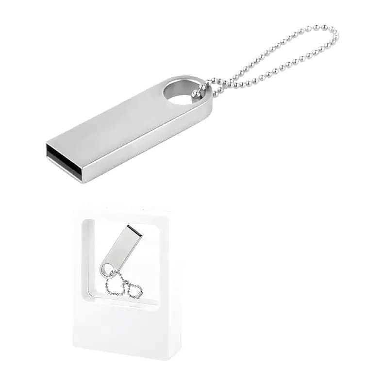 8 GB USB Bellek, İnce Metal Kasa, Gümüş için logolu promosyon üretimi