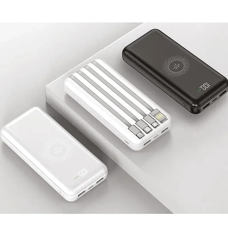 Kablosuz Powerbank, Gövdeye Gömülü Kablolu; promosyon siparişlerinde kurumsal baskı için hazır