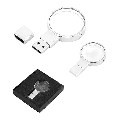 Kristal USB Bellek 8 GB, Işıklı Gövde için logolu promosyon üretimi