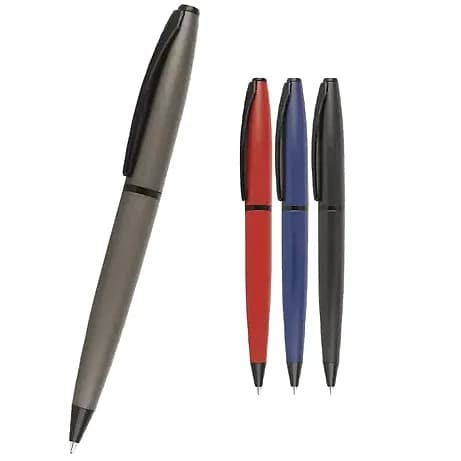 Mat Gövde Metal Kalem, Siyah Klips, 58 TL, promosyon kataloğunda logolu model