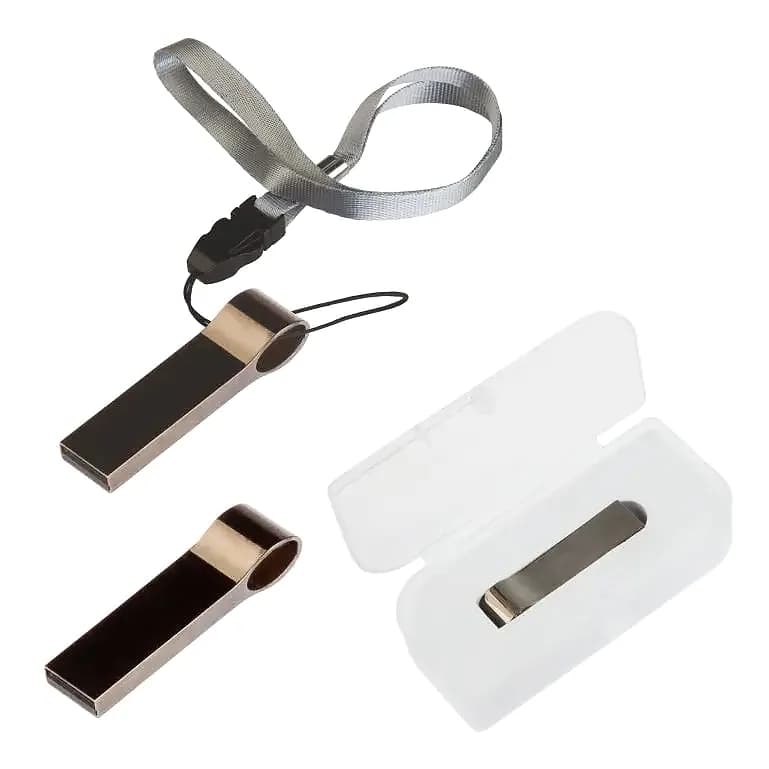 32 GB USB Bellek, Metal Kasa ve 10 g — logolu promosyon ürünü