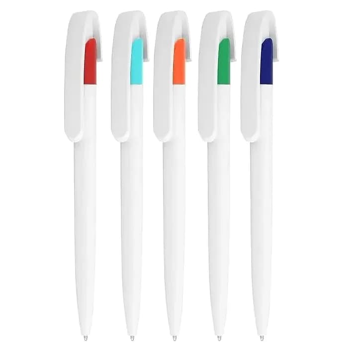 Klips İçi Renkli Bloklu Plastik Kalem, 500 Adet — logolu promosyon ürünü