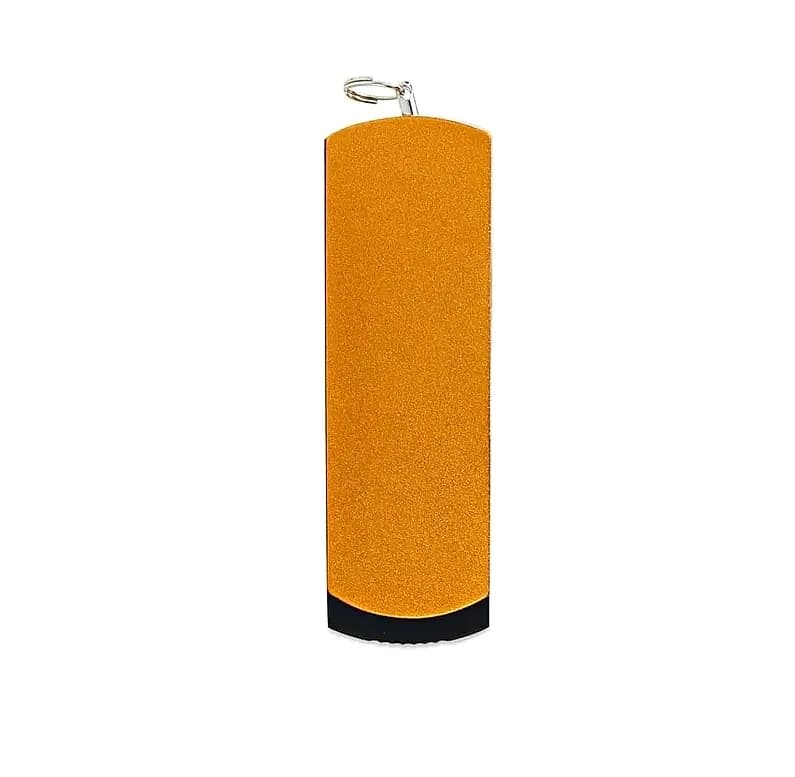 Turuncu Silindir USB Bellek, 16 GB — logolu promosyon ürünü