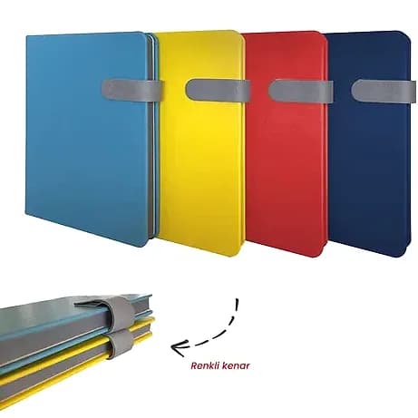 Kenarları Boyalı Termo Deri Defter, promosyon kataloğunda logolu model