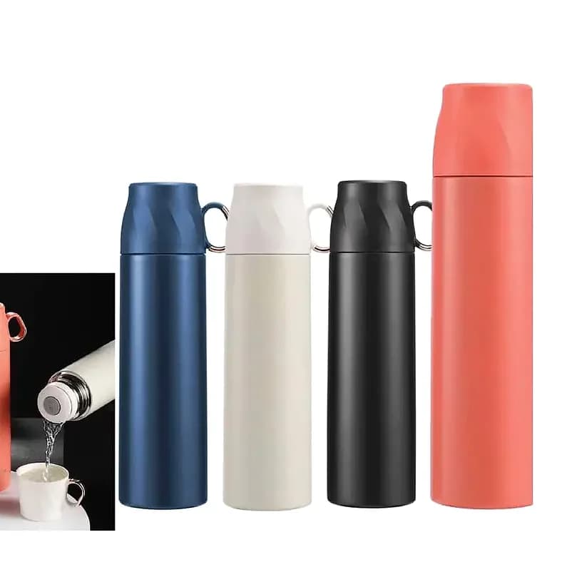 Termos 500 ml, Vidalı Bardak Kapaklı — toptan promosyon siparişlerine uygun