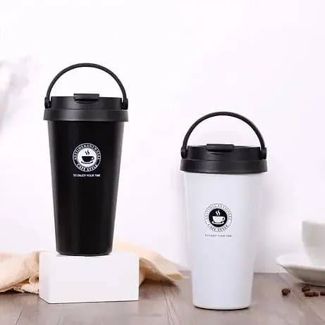 500 ml Termos Bardak, Kaydırmaz Taban; promosyon siparişlerinde kurumsal baskı için hazır