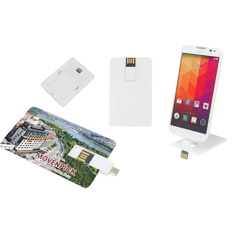 8 GB OTG Kartvizit USB Bellek — toptan promosyon siparişlerine uygun