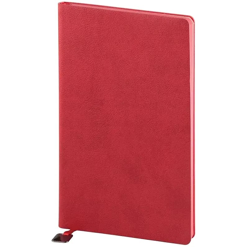 Kırmızı yumuşak kapaklı promosyon defter, kırmızı kurdele ayraçlı