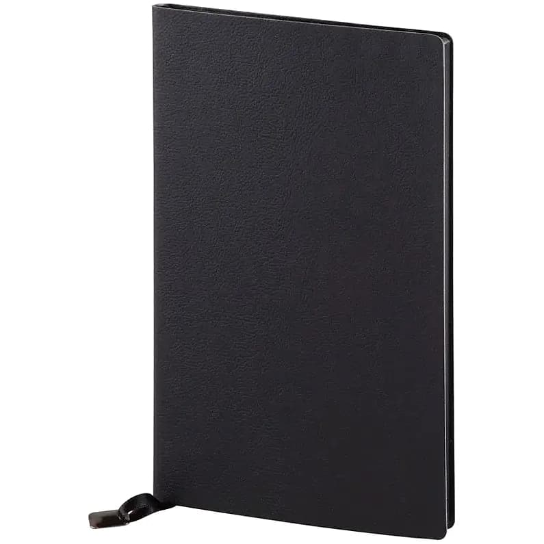 Mat siyah yumuşak kapaklı promosyon defter, siyah kurdele yer imli