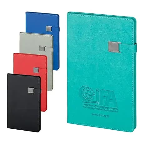 Kare Tokalı Termo Deri Defter | 13x21 Cm için logolu promosyon üretimi