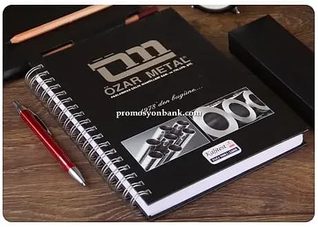 Metal Sırtlı Spiralli Defter — toptan promosyon siparişlerine uygun