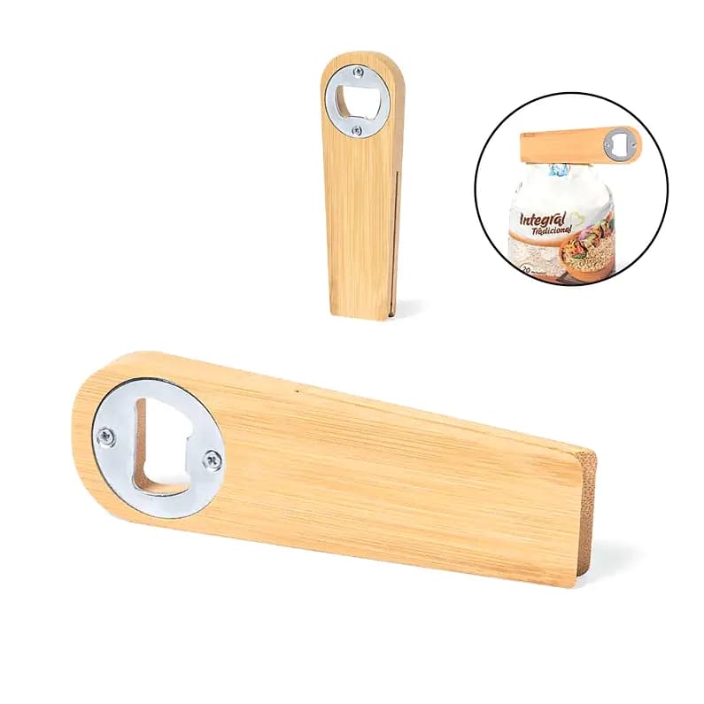 Bambu Magnetli Açacak, 10 cm Gövde — logolu promosyon ürünü