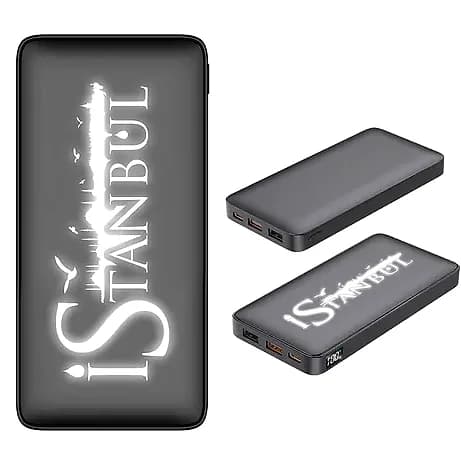 10.000 mAh Powerbank, Dijital Gösterge — logo baskılı promosyon seçeneği