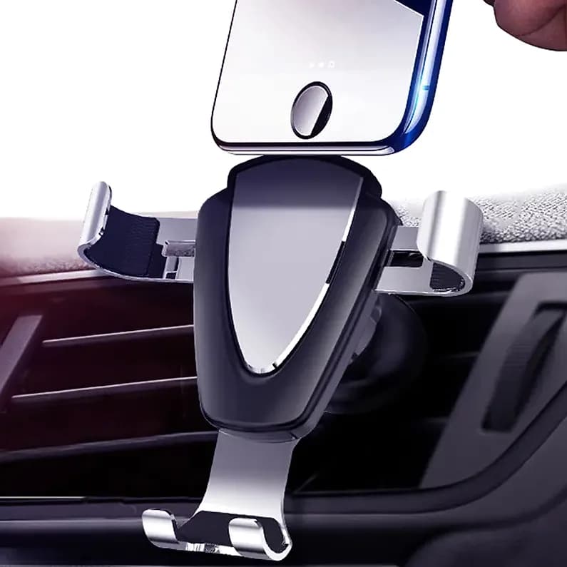 Otomatik kenetlenen yan kollu promosyon araç telefon tutucu, alt destekli kıskaç