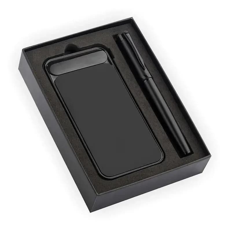Powerbank ve Kalem İçeren Teknoloji Seti — logolu promosyon ürünü