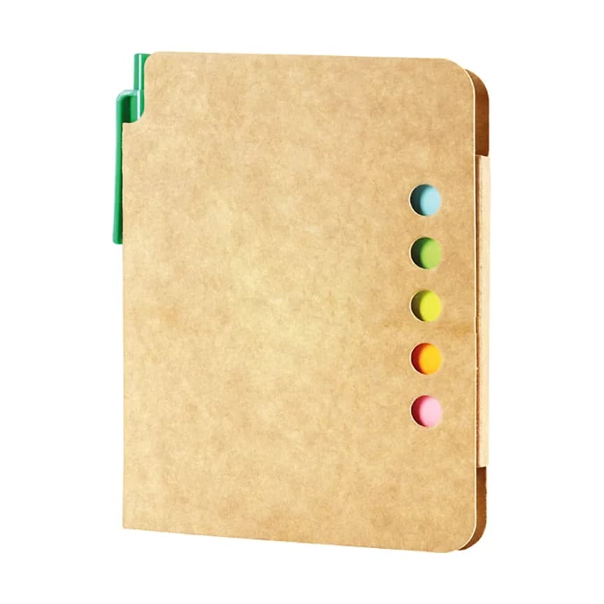 Geri Dönüşümlü Yapışkanlı Defter, 14 x 10,7 cm — toptan promosyon siparişlerine uygun