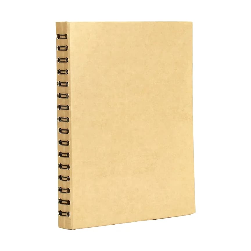16x22 cm Geri Dönüşümlü Defter, Gizli Spiralli; promosyon siparişlerinde kurumsal baskı için hazır