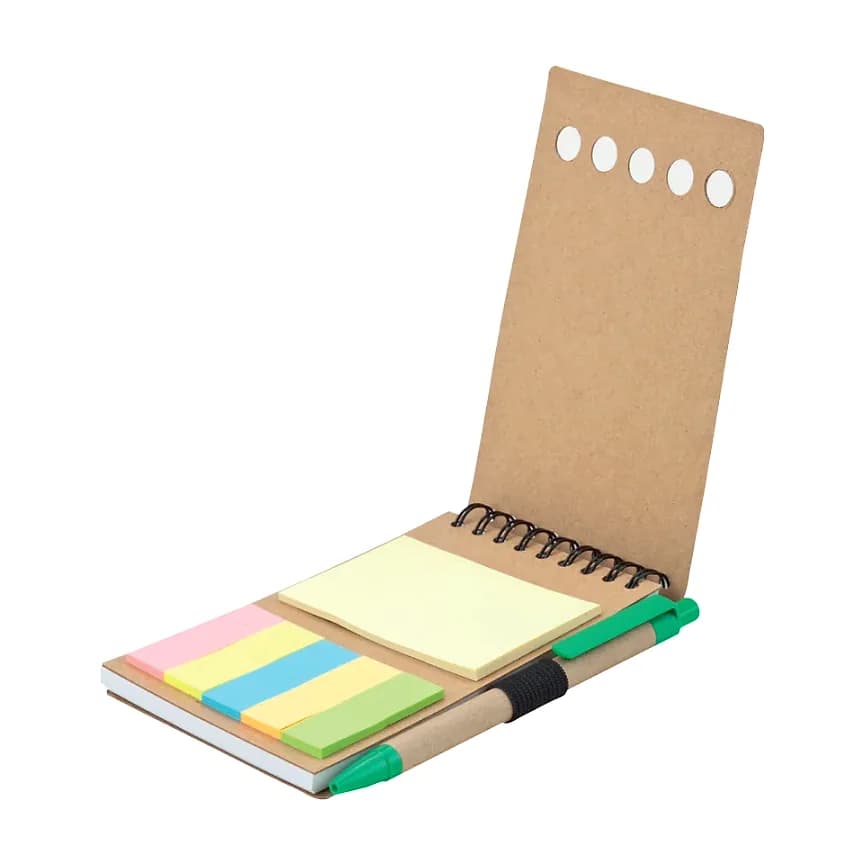 Geri Dönüşümlü Spiralli Notluk 8,5x14 cm, promosyon kataloğunda logolu model