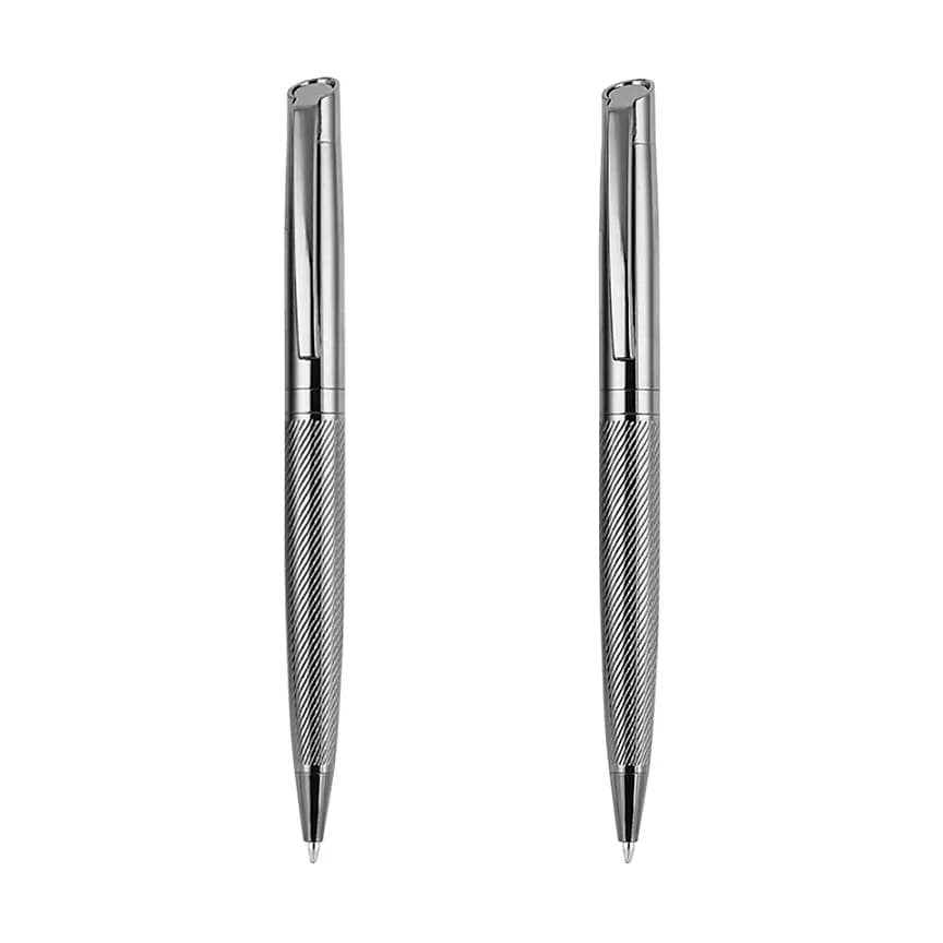 İnce Çizgili Metal Kalem | Gümüş Ton, 145 TL; promosyon siparişlerinde kurumsal baskı için hazır