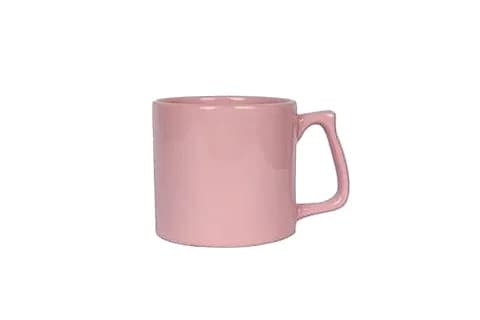 Pastel pembe promosyon porselen kupanın parlak yüzeyli yan görünümü