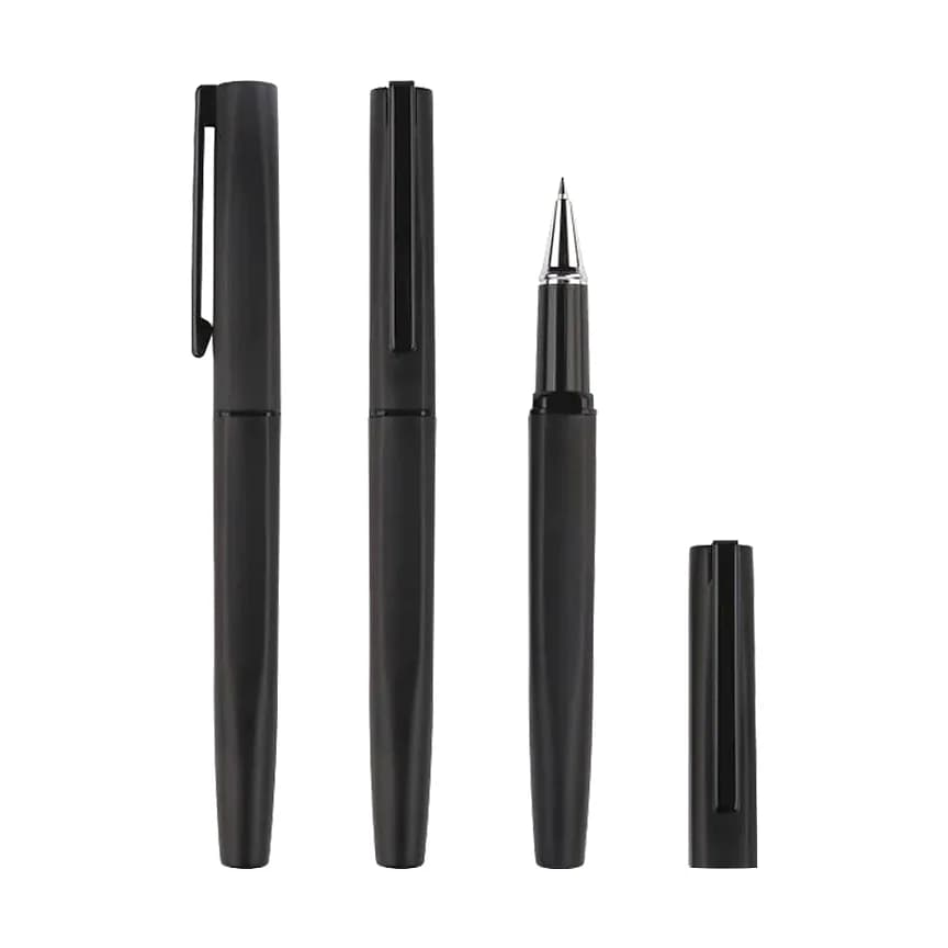 Mat Gövdeli Kapaklı Metal Roller Kalem için logolu promosyon üretimi
