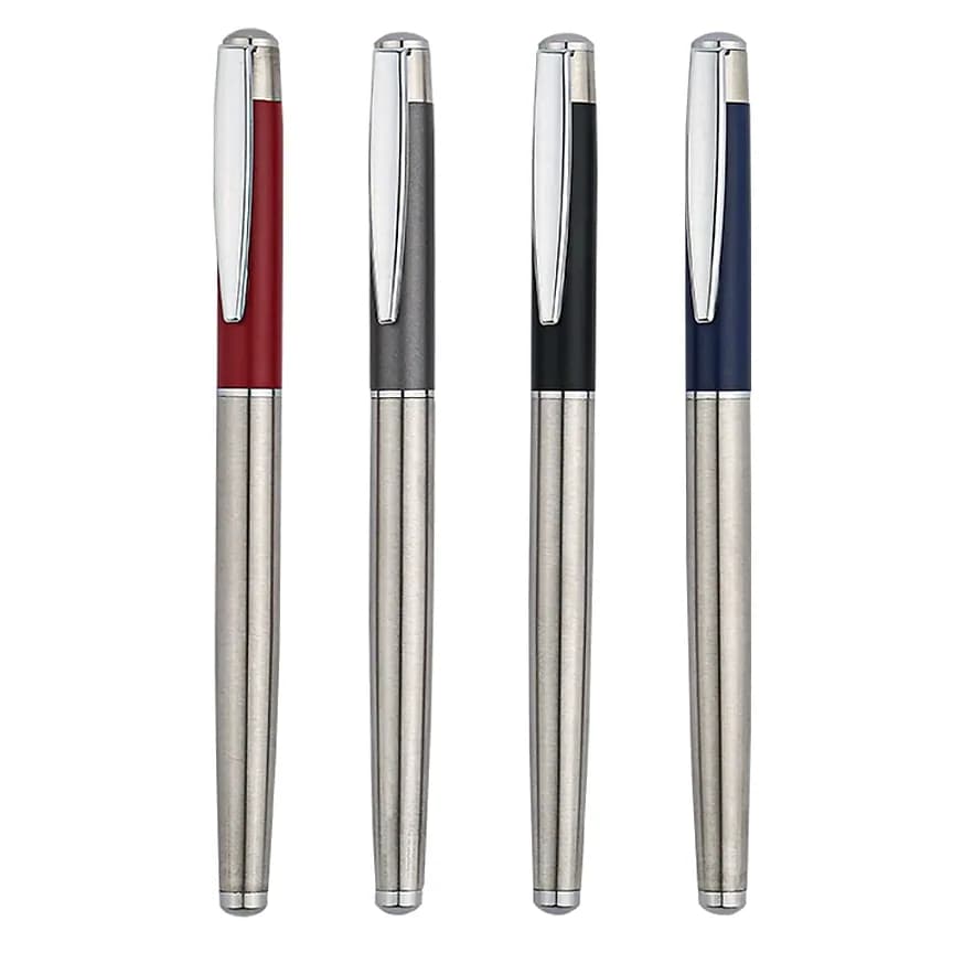 Gümüş Gövdeli Metal Roller Kalem, 100 Adetten için logolu promosyon üretimi