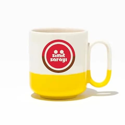 Sarı Tabanlı Pro Porselen Kupa, 100 Adetten için logolu promosyon üretimi