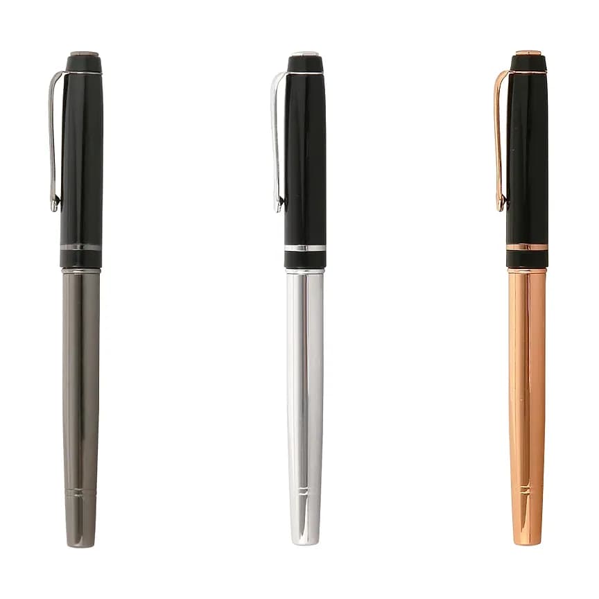 Bakır Füme Gümüş Kaplamalı Metal Roller Kalem — toptan promosyon siparişlerine uygun