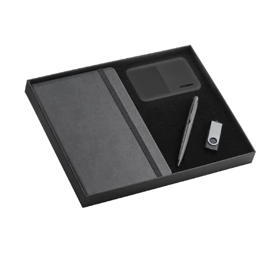 Defter Kalem ve USB Hediye Seti — toptan promosyon siparişlerine uygun