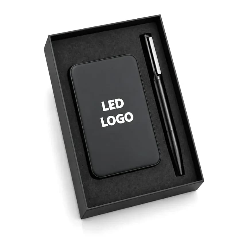 Açık Tepsili Kalem ve Şarj Seti, 10.000 mAh için logolu promosyon üretimi