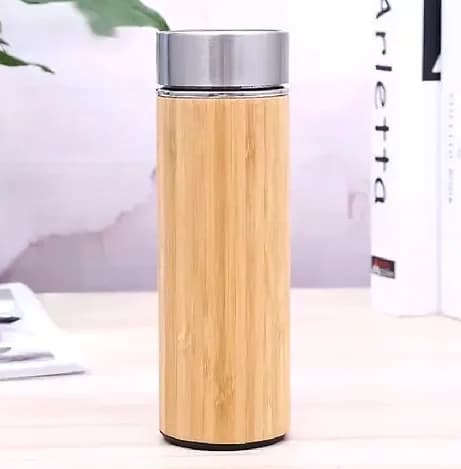 Termos 450 ml, Bambu Dış Gövde — logolu promosyon ürünü
