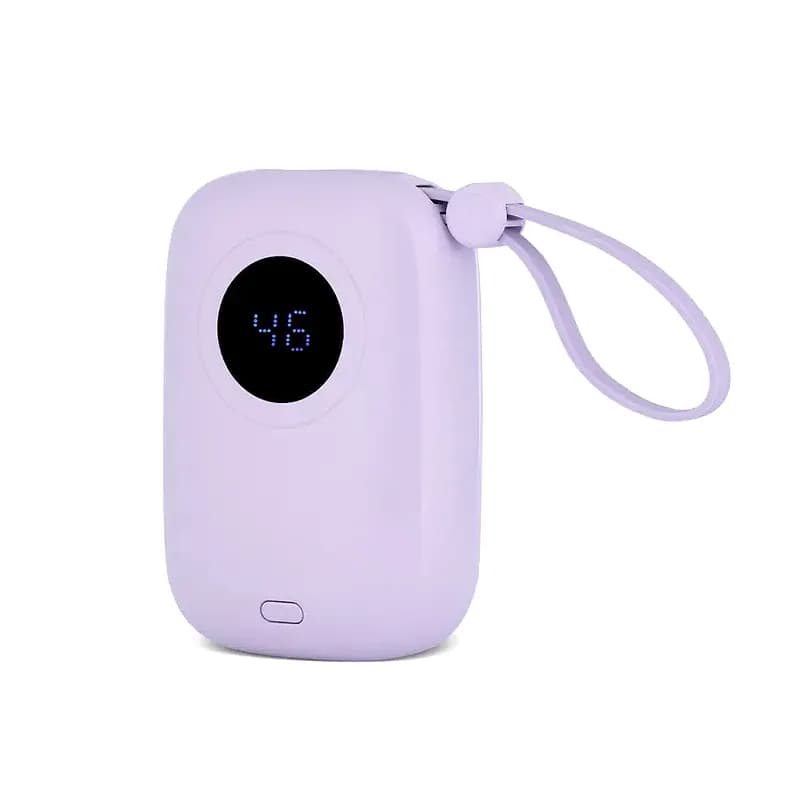 Lila Mat Gövdeli Hızlı Şarj Powerbank 10.000 mAh, promosyon kataloğunda logolu model