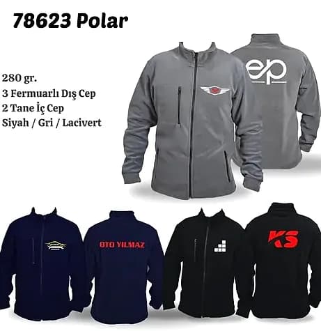 Nefes Alabilir Su İtmeli Polar Ceket, promosyon kataloğunda logolu model