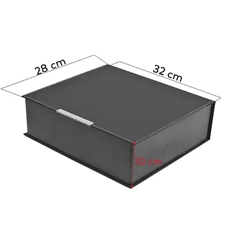 Suni Deri Set Kutusu 32 x 28,5 x 10 cm — logo baskılı promosyon seçeneği