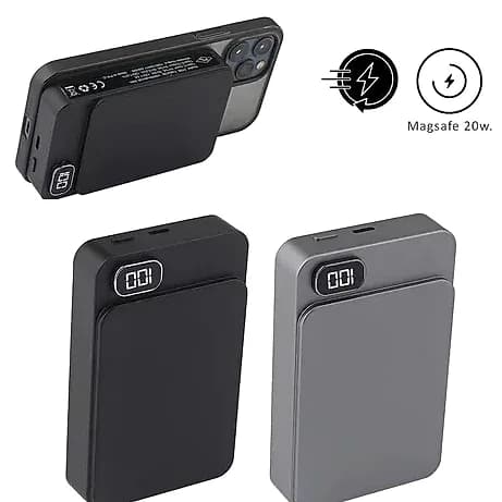 Metal Kasalı MagSafe Powerbank 10000 mAh; promosyon siparişlerinde kurumsal baskı için hazır