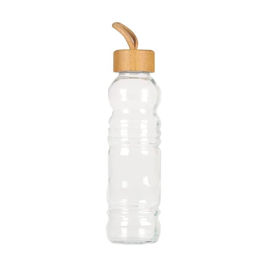 500 ml Cam Matara, Bambu Kapaklı için logolu promosyon üretimi