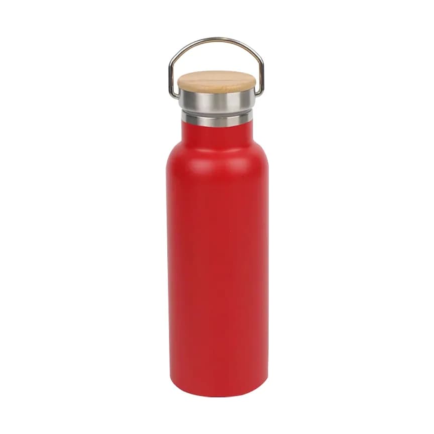Ahşap Kapaklı Termos 600 ml, Vidalı Contalı, promosyon kataloğunda logolu model