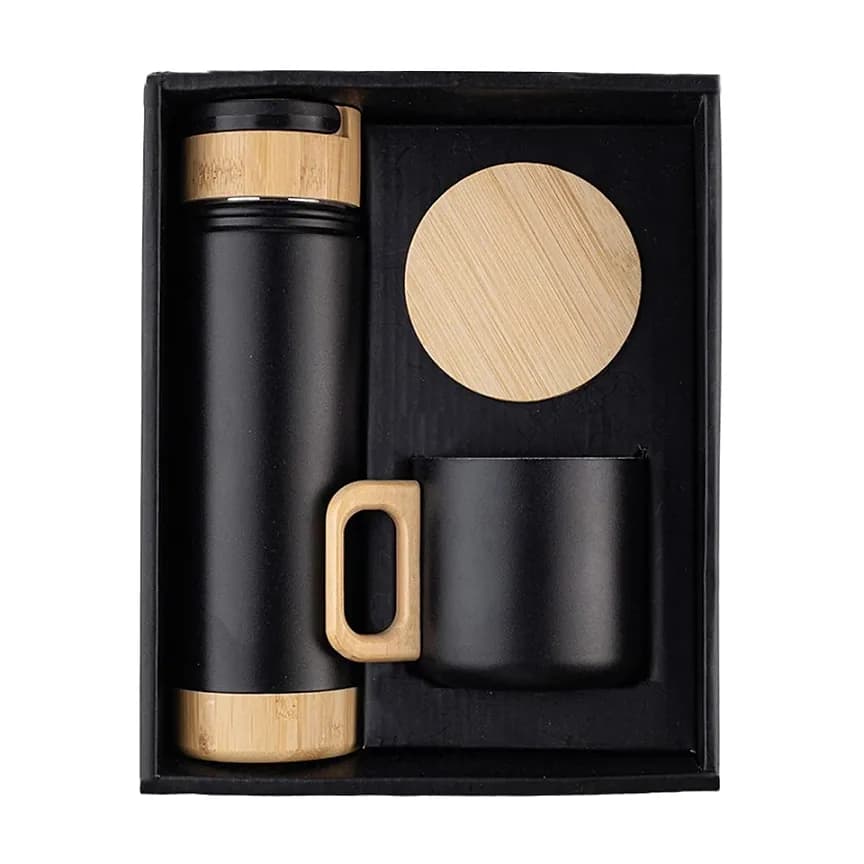 Termos Seti 550 ml + 350 ml, İki Parça; promosyon siparişlerinde kurumsal baskı için hazır
