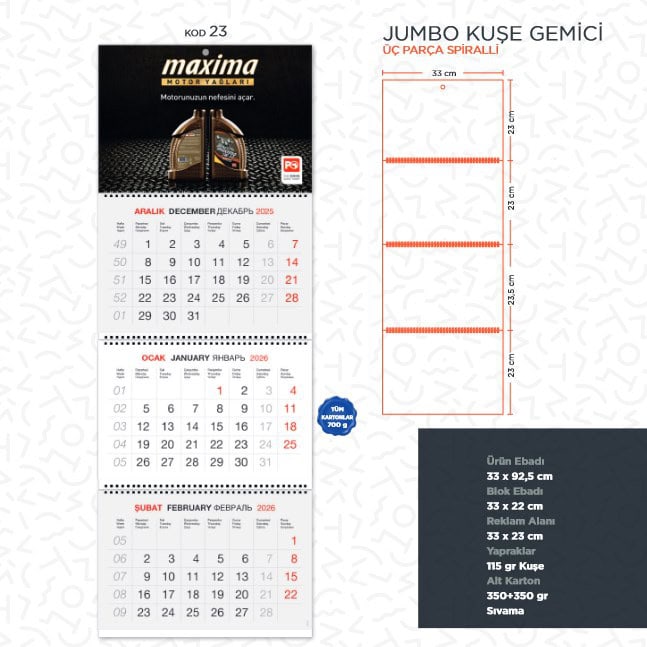 Jumbo Gemici Takvimi – Kod:23