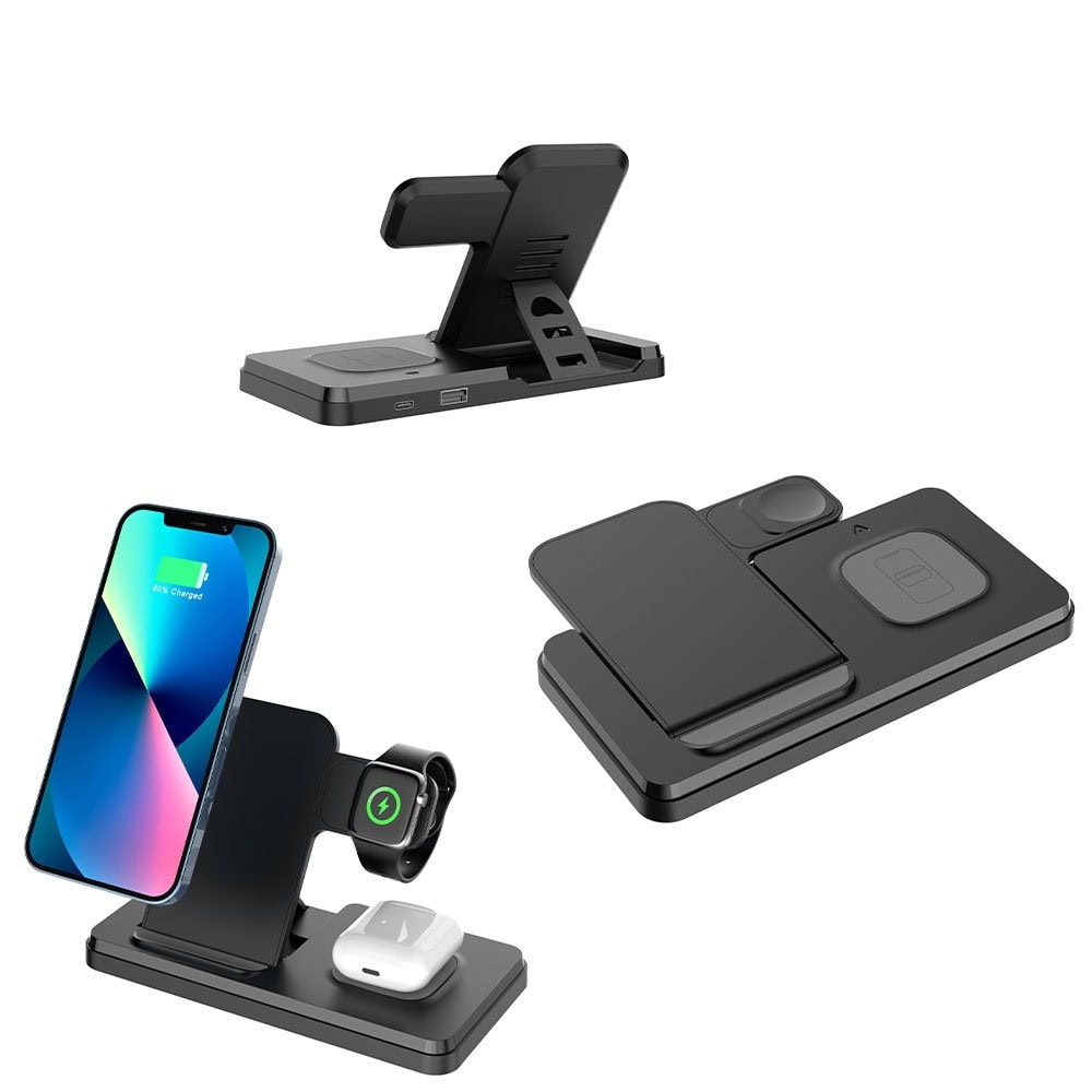 4’Ü 1 Arada Kablosuz Şarj Standı – p7330