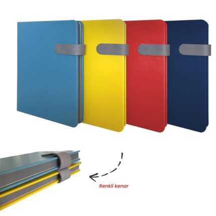 Promosyon Defter Termo Deri Kenarları Boyalı Ve Mıknatıslı Defter   15 X 21 Cm   p6555 satin al - p6555