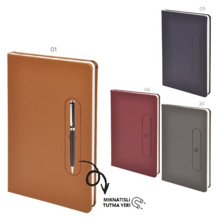 Promosyon Defter Termo Deri Magnetli Defter   13X21 Cm   p6517 modeline ait p6517