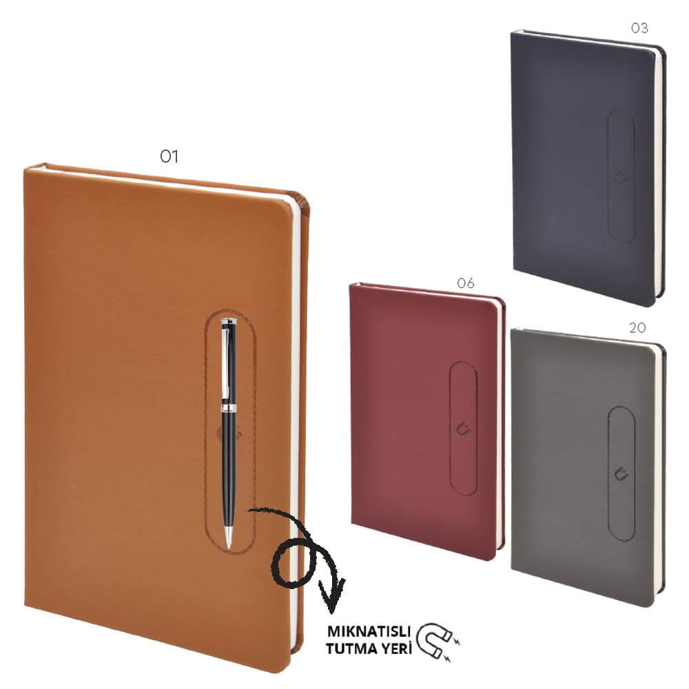 Defter Termo Deri Magnetli 13X21 Cm p6517