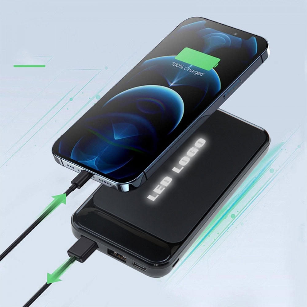Powerbank 10.000 mAh Işıklı Logo Hızlı Şarj ym155 155