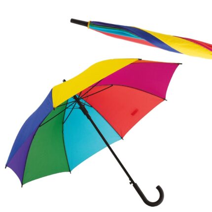Şemsiye Gökkuşağı Renkli Fiber Glass Kırılmaz p8768
