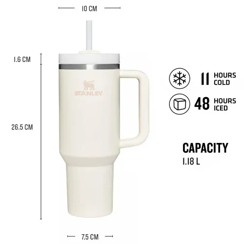Stanley Termos Modelleri Quencher Pipetli Bardak 1.18 Lt Krem PRM C9971